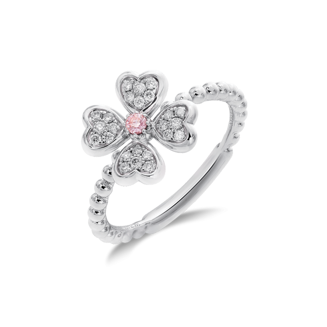 FOUR-LEAF CLOVER RING OF LUCK