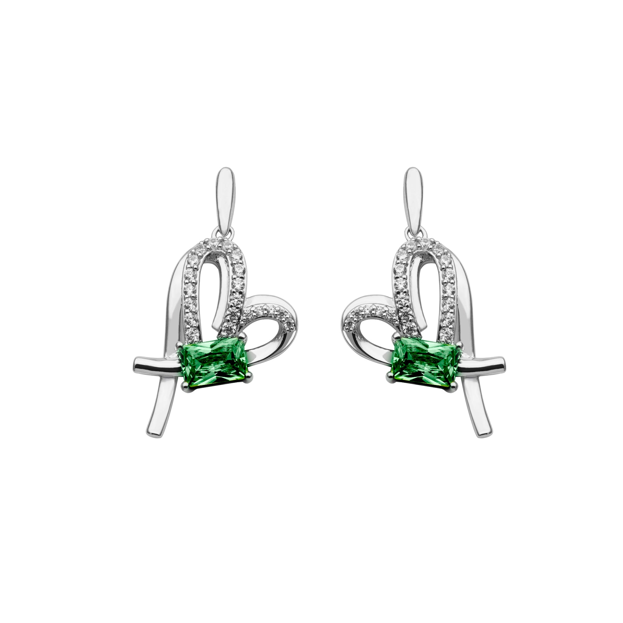 Colour Bloom Earrings—Forest Green