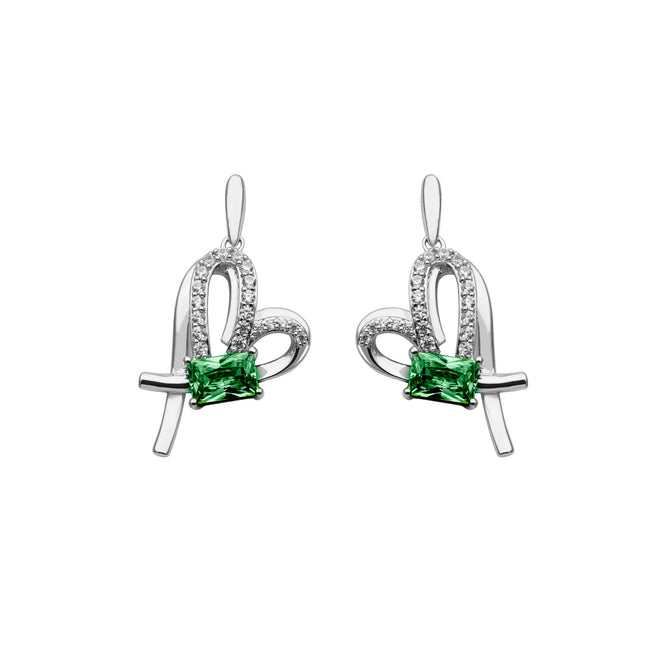 Colour Bloom Earrings—Forest Green