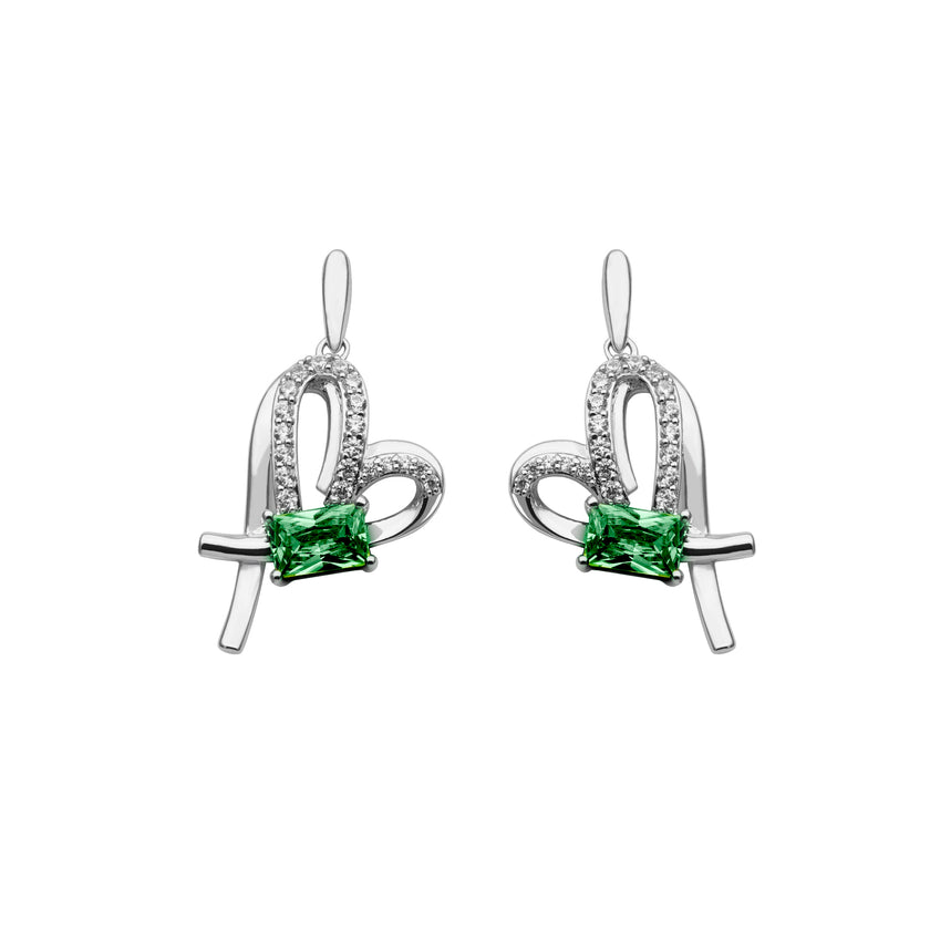 Colour Bloom Earrings—Forest Green