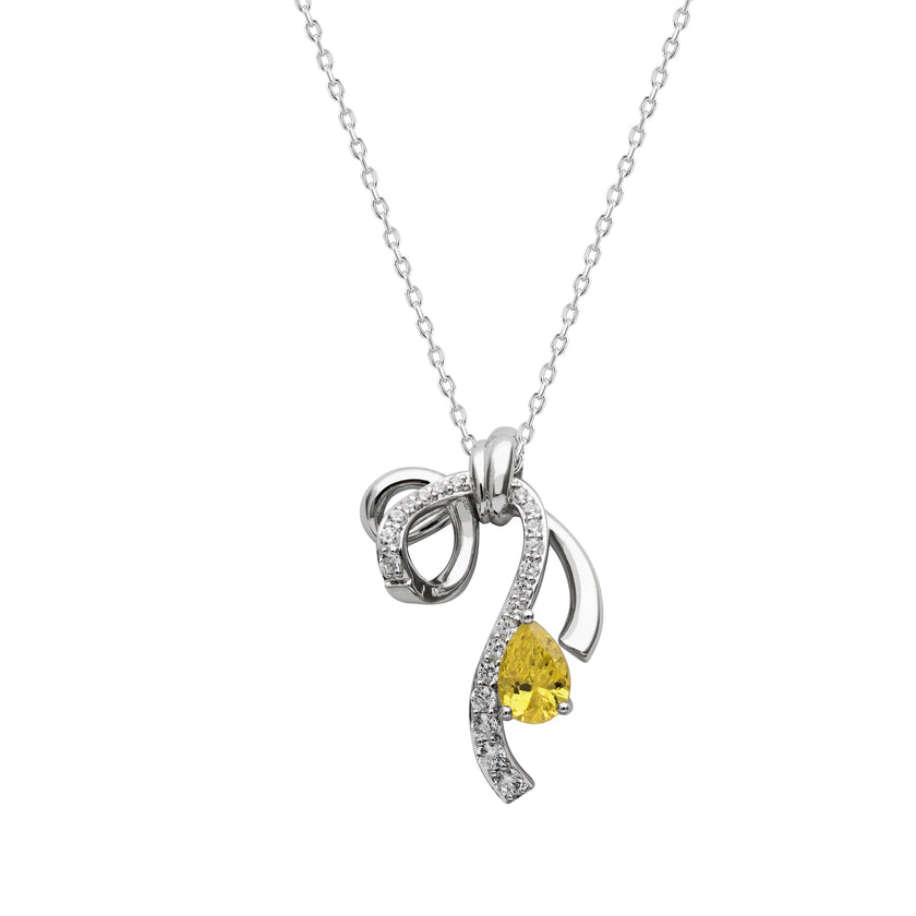 Ribbon Gift Necklace—Morning Yellow