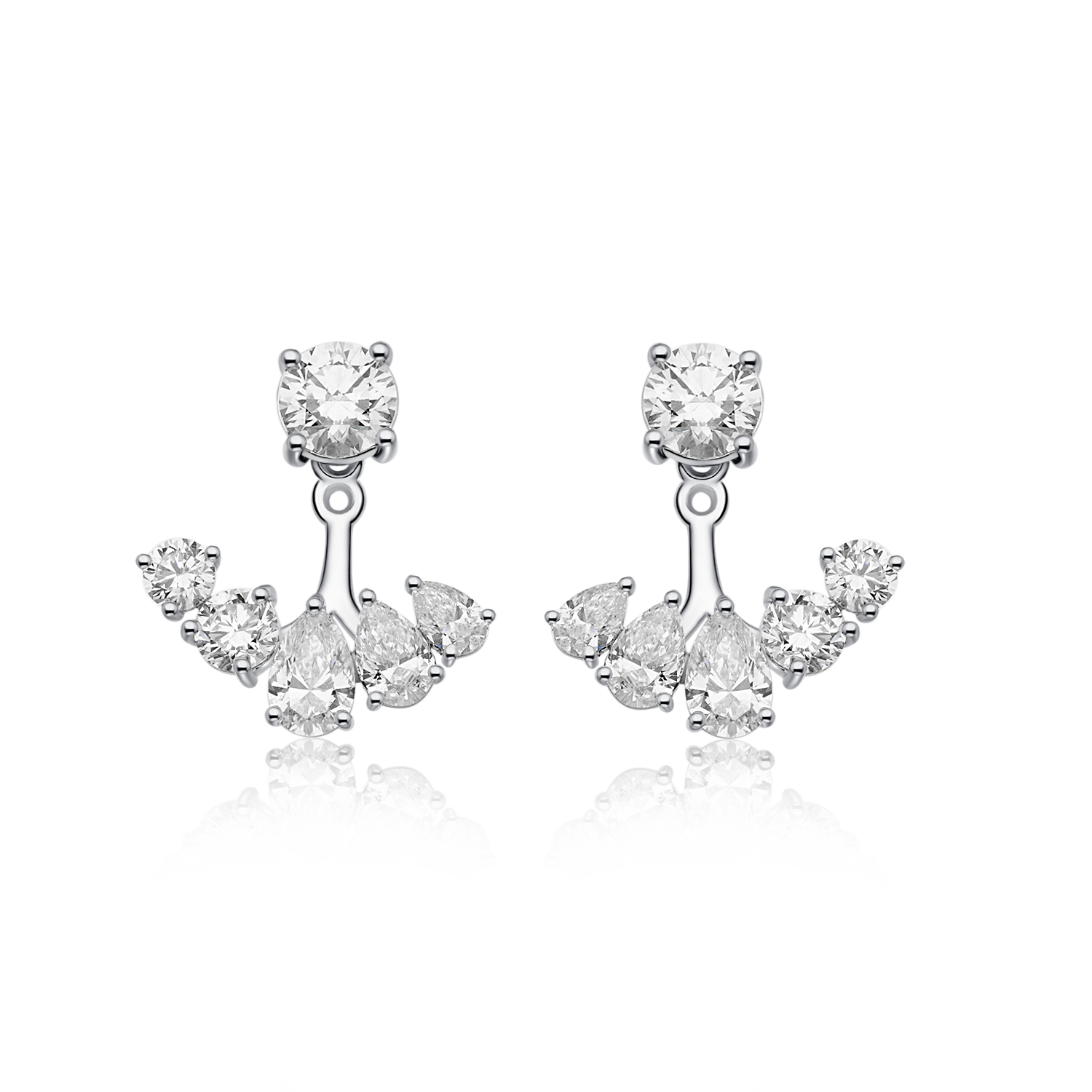 RADIANT FAN DIAMOND EARRINGS