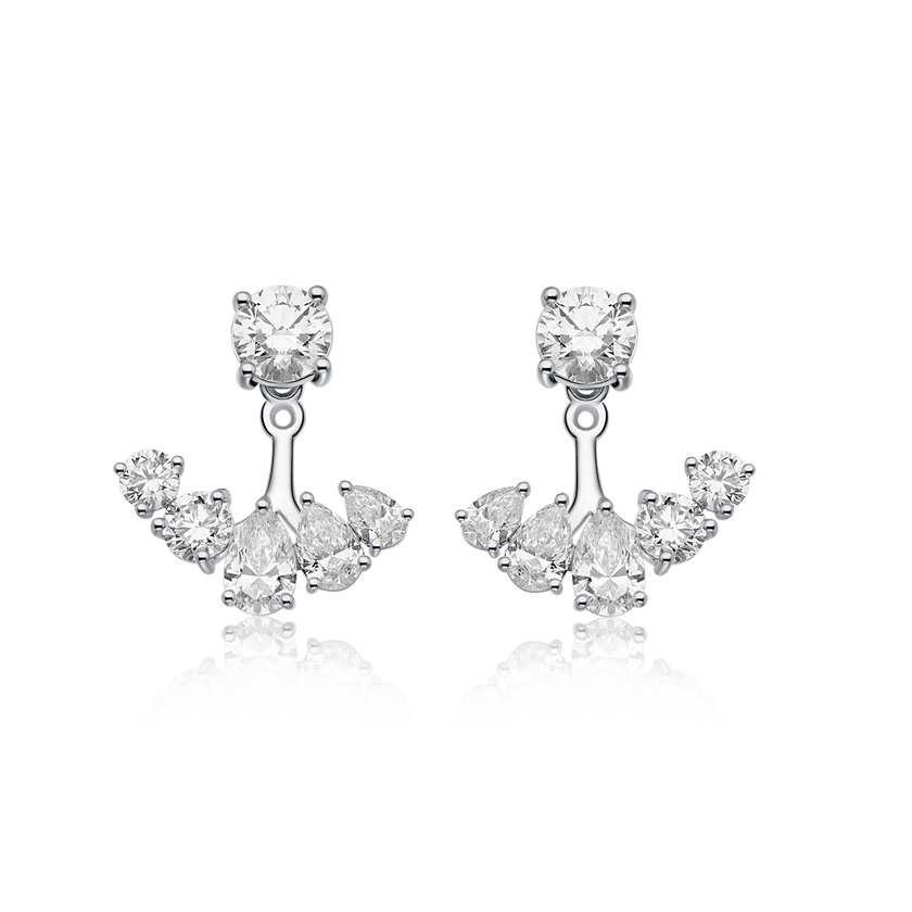 RADIANT FAN DIAMOND EARRINGS