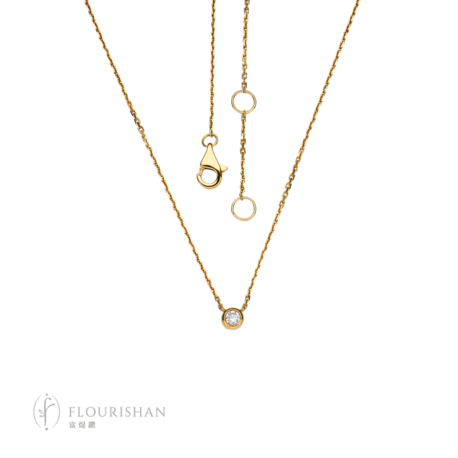 EVERYDAY ELEGANCE COLLECTION - ROUND CUT LGD NECKLACE [NL00031(XG2)]