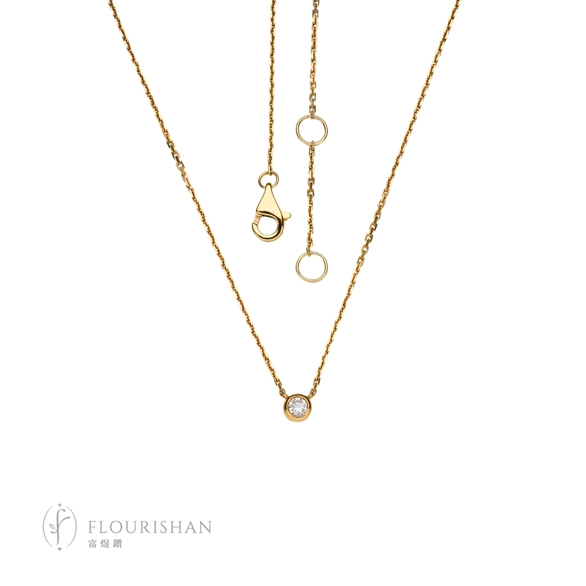 EVERYDAY ELEGANCE COLLECTION - ROUND CUT LGD NECKLACE [NL00031(XG2)]