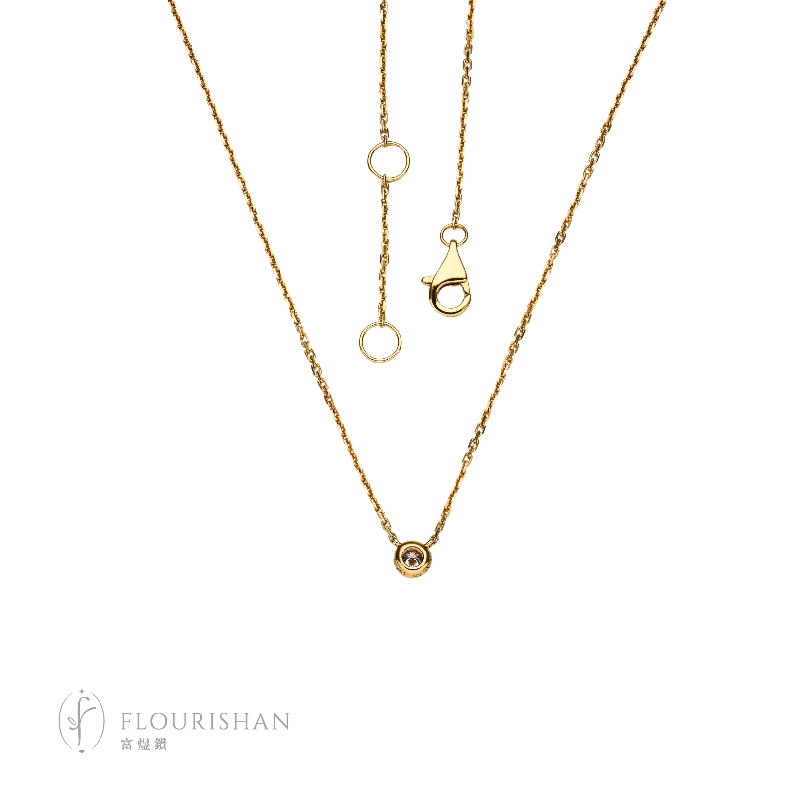 EVERYDAY ELEGANCE COLLECTION - ROUND CUT LGD NECKLACE [NL00031(XG2)]