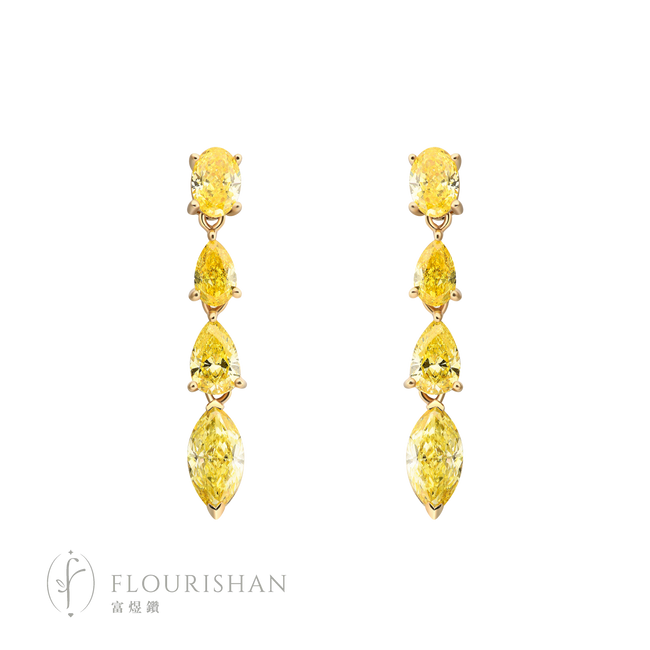 GOLDEN SUNRISE CASCADE EARRINGS