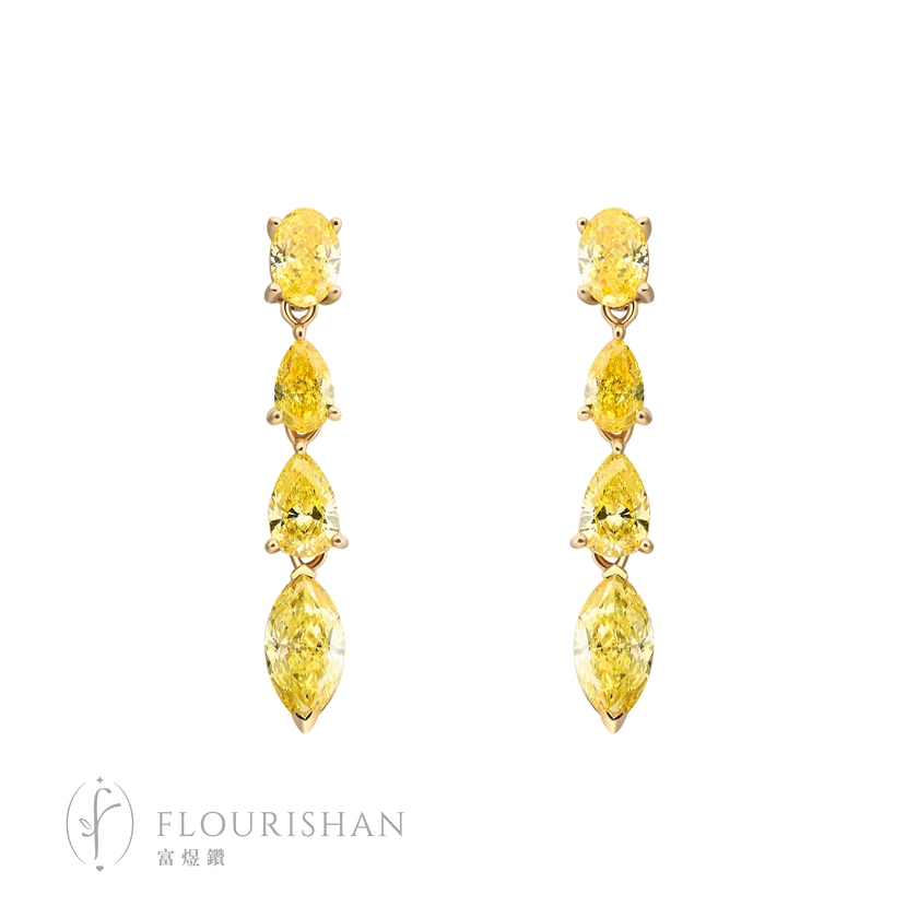 GOLDEN SUNRISE CASCADE EARRINGS