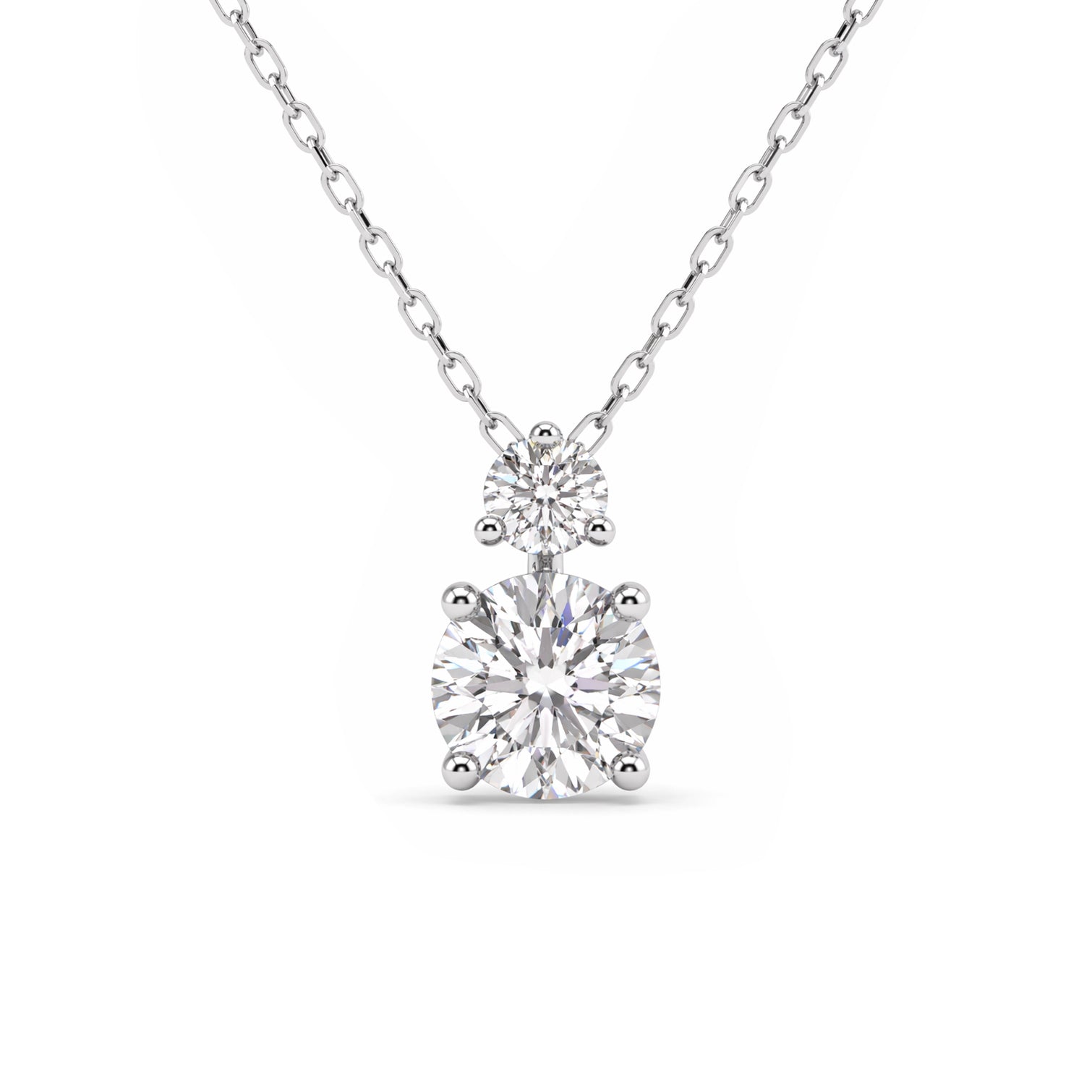 Twin Star Diamond Necklace