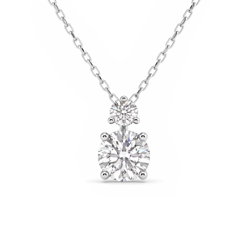 Twin Star Diamond Necklace