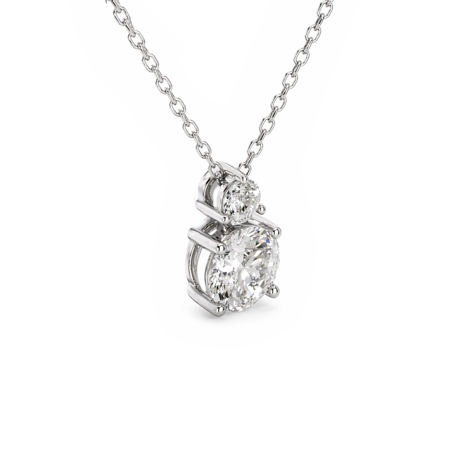 Twin Star Diamond Necklace
