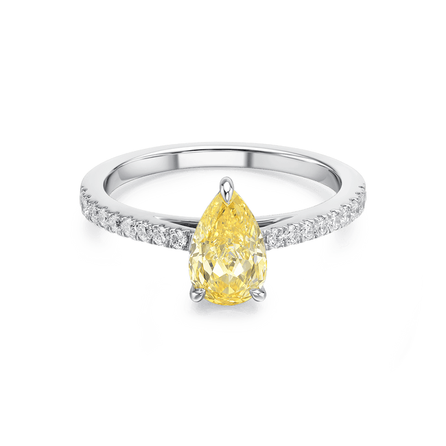 GOLDEN SUNBEAM HALO RING