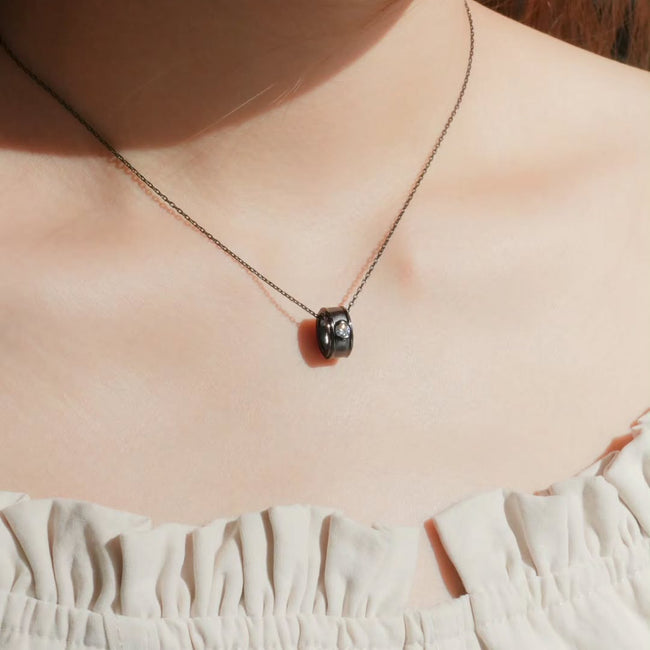 Guardian Eye Necklace (Black/Gunmetal)