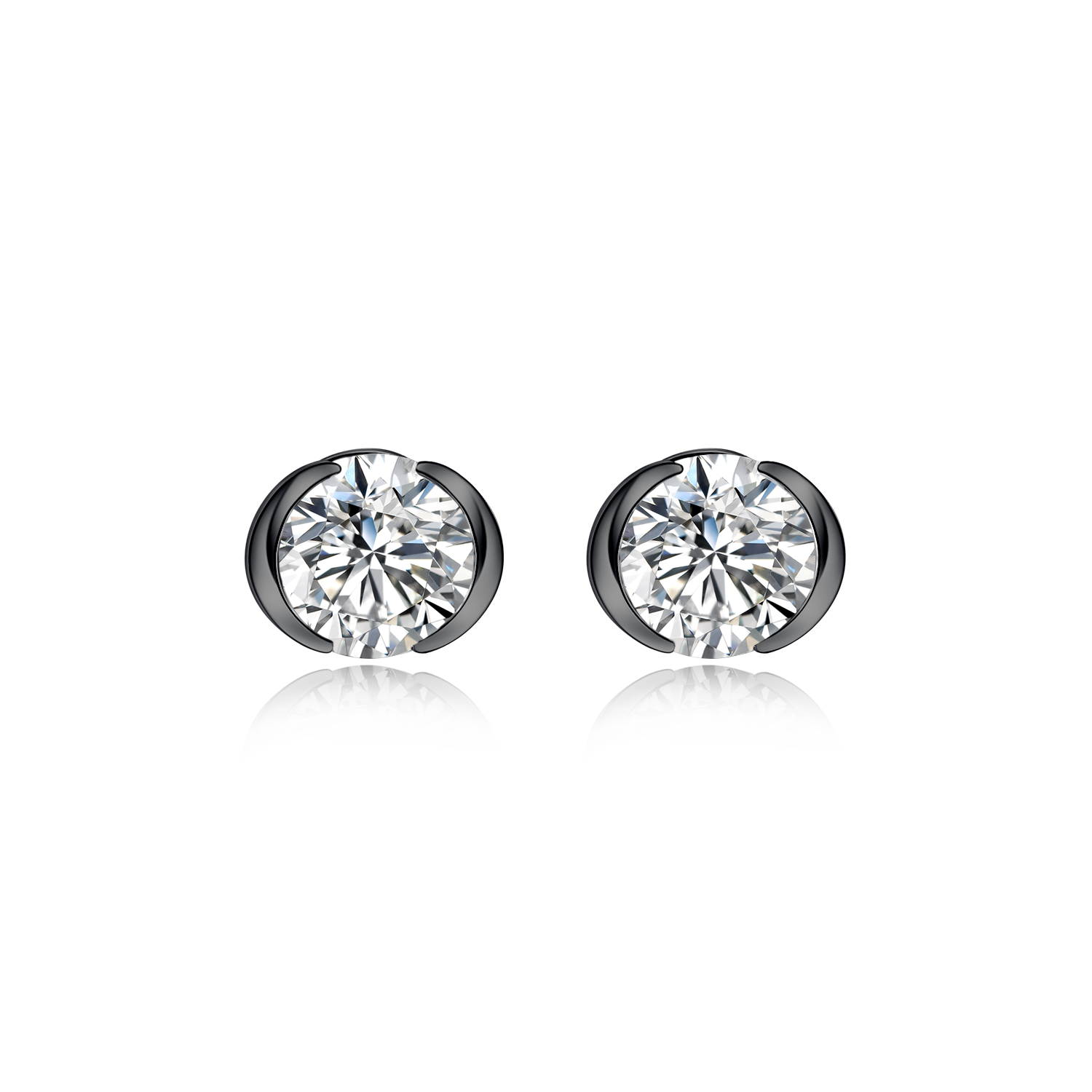 Crystal Wish Earrings (Black/Gunmetal)