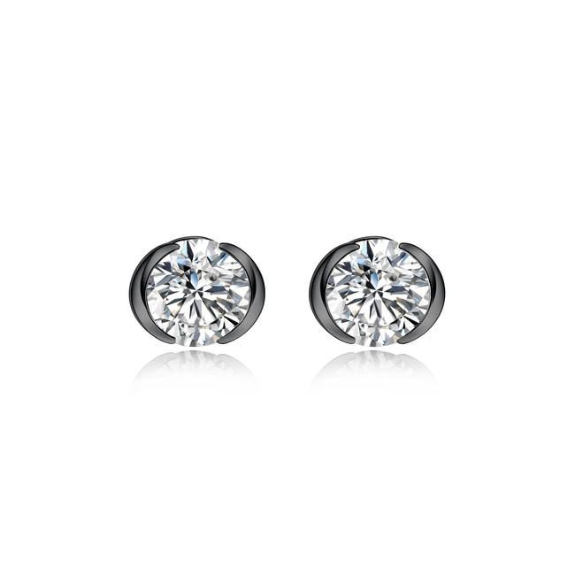 Crystal Wish Earrings (Black/Gunmetal)