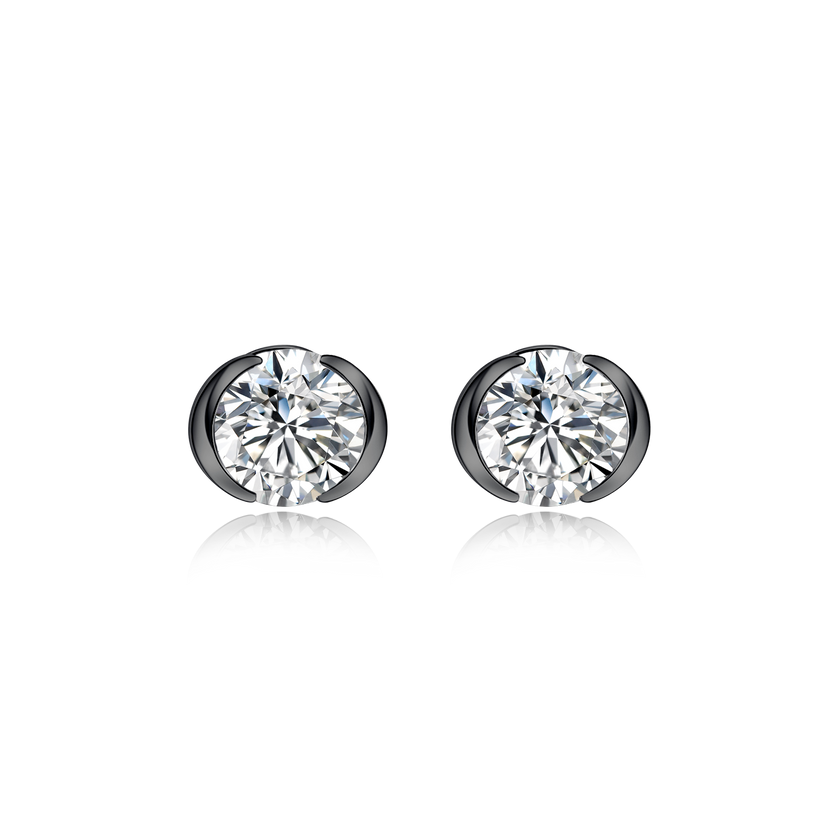 Crystal Wish Earrings (Black/Gunmetal)
