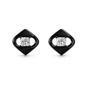 Nocturne Edge Diamond Stud Earrings