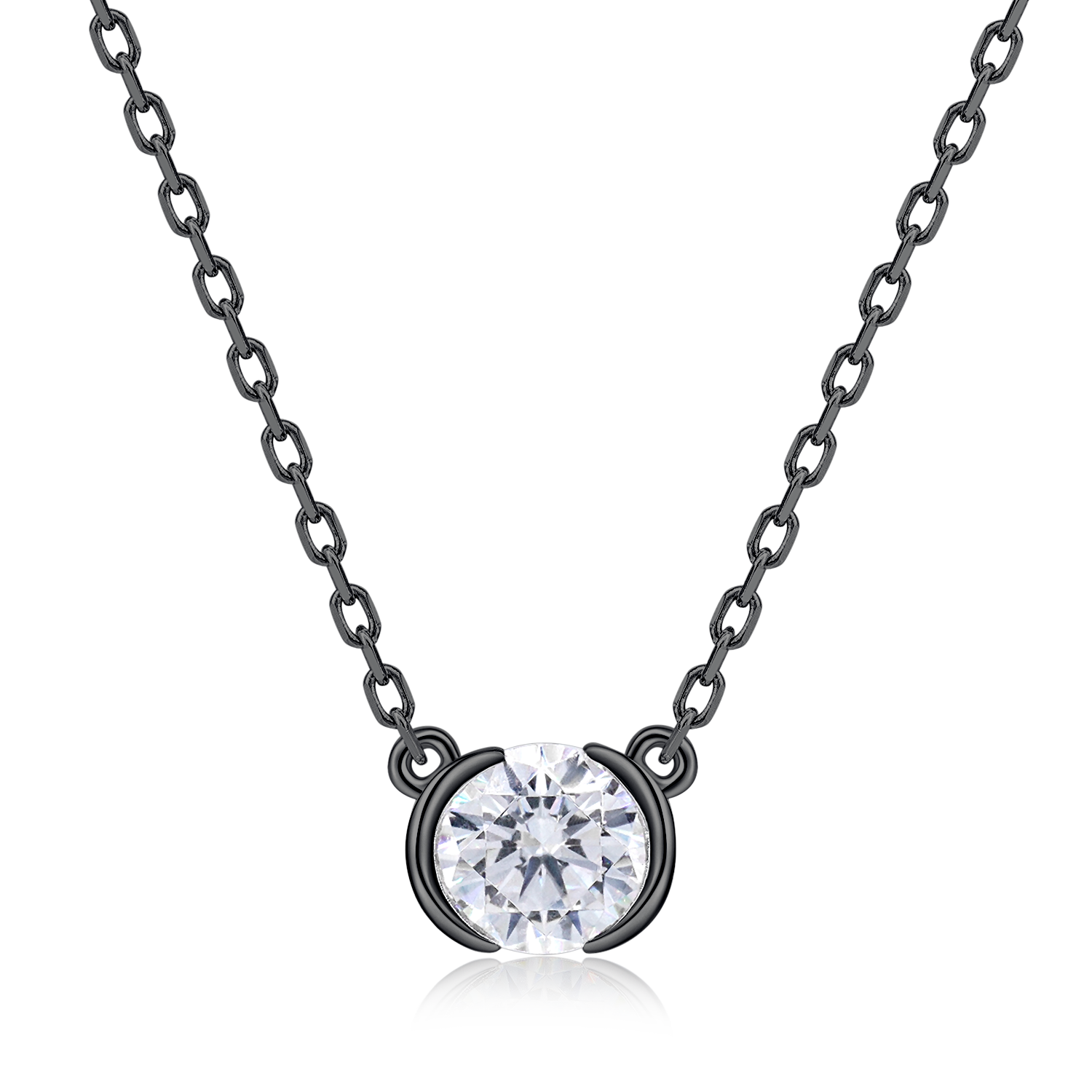 Embrace Necklace (Black/Gunmetal)