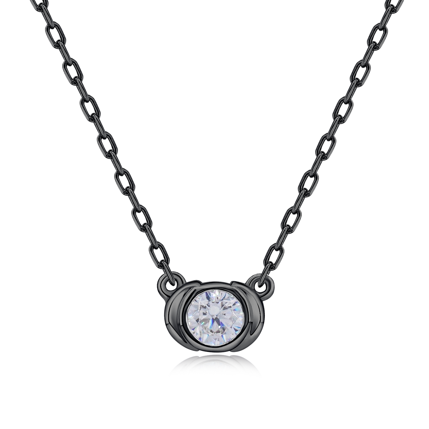 Glimmering Guardian Necklace (Black/Gunmetal)