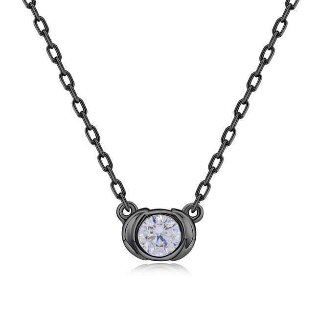 Glimmering Guardian Necklace (Black/Gunmetal)