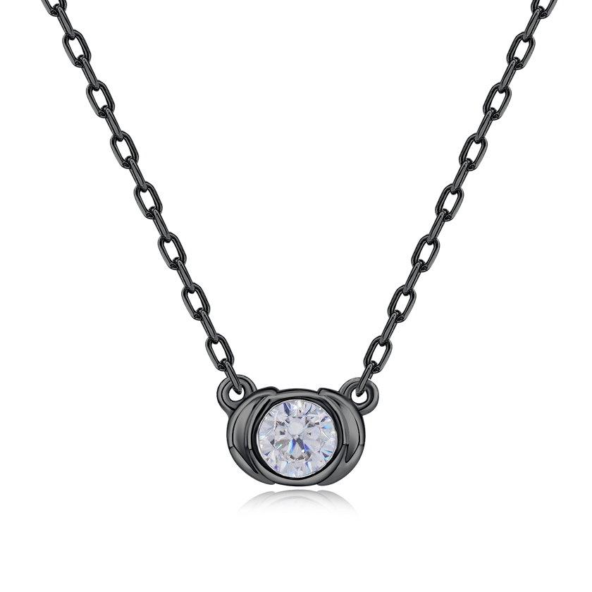 Glimmering Guardian Necklace (Black/Gunmetal)