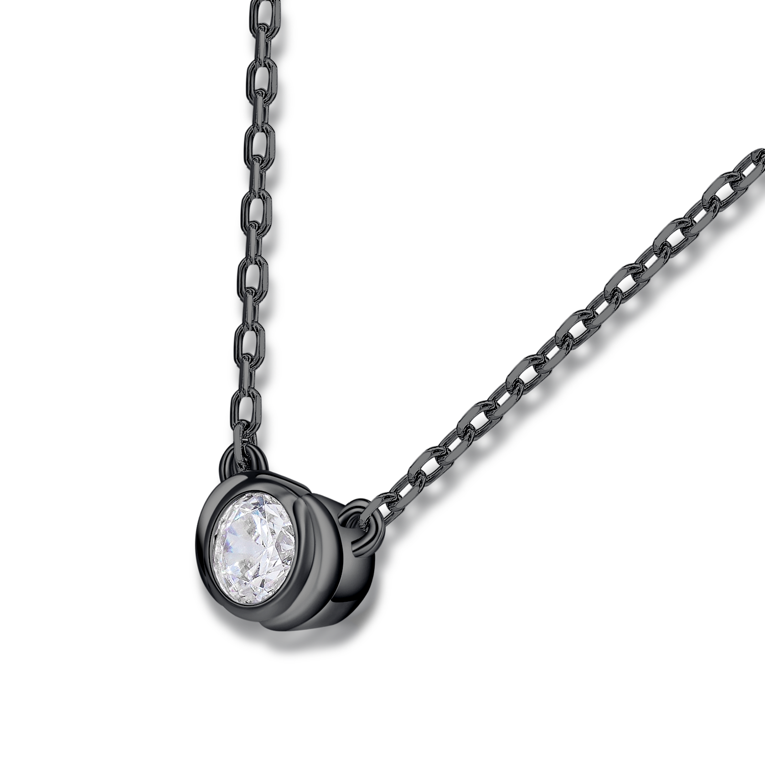 Glimmering Guardian Necklace (Black/Gunmetal)