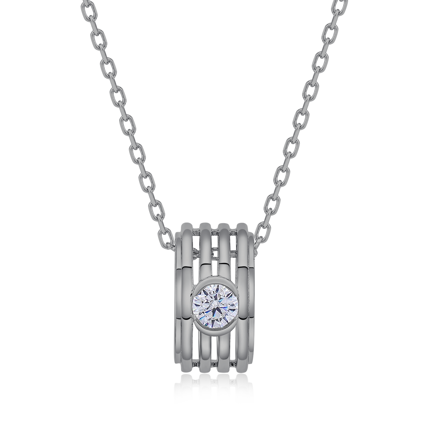 Heart Word Reincarnation Necklace (Black/Gunmetal)