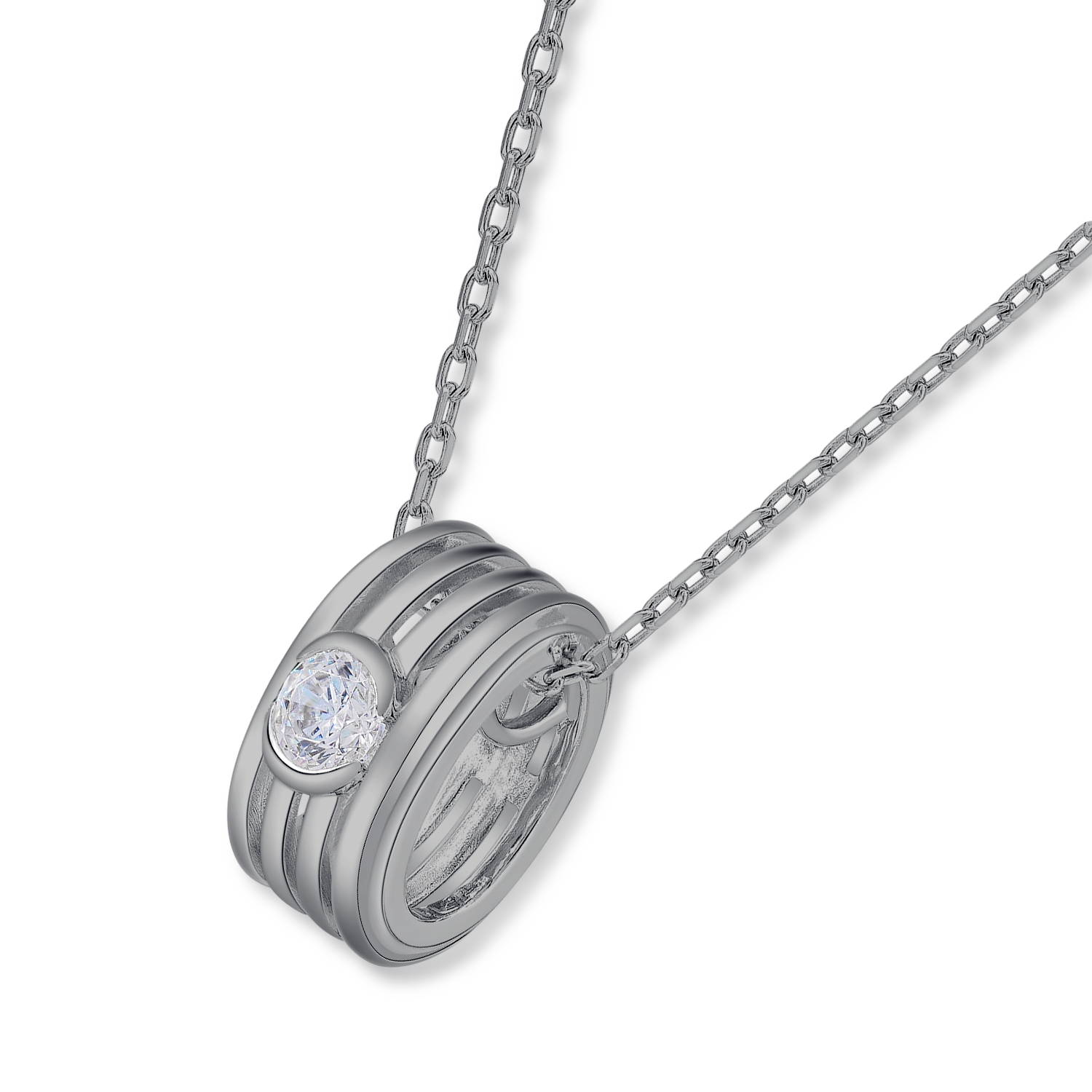 Heart Word Reincarnation Necklace (Black/Gunmetal)