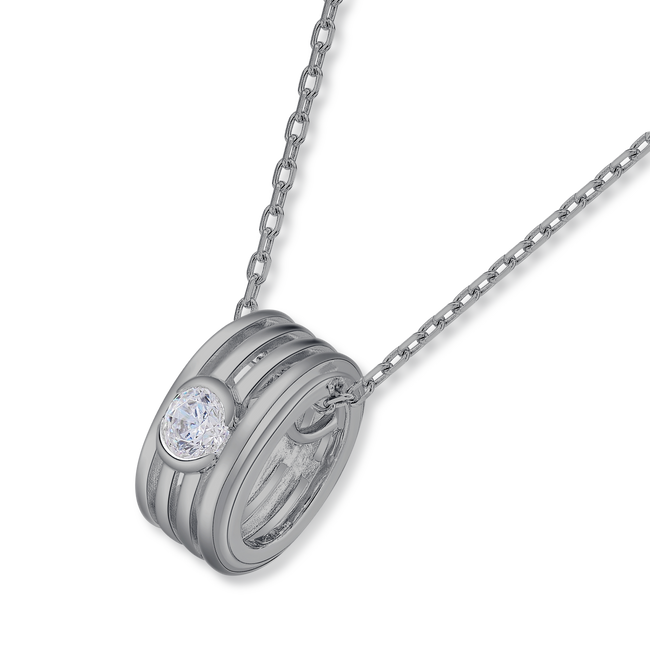 Heart Word Reincarnation Necklace (Black/Gunmetal)