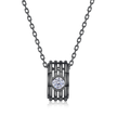 Heart Word Reincarnation Necklace (Black/Gunmetal)