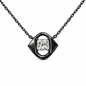 Nocturne Edge Diamond Stud Nacklace