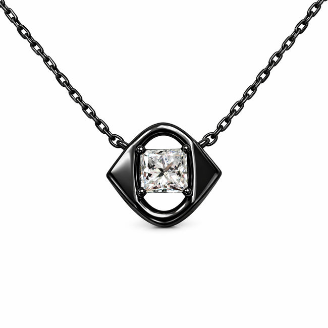 Nocturne Edge Diamond Stud Nacklace