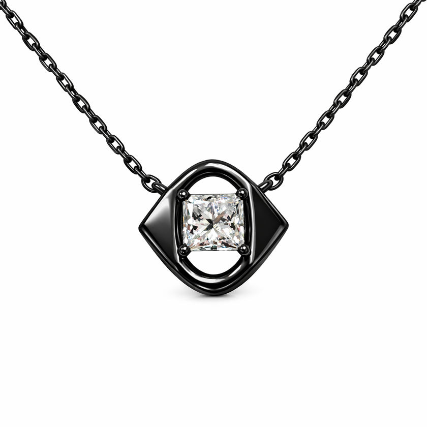 Nocturne Edge Diamond Stud Nacklace