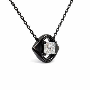 Nocturne Edge Diamond Stud Nacklace