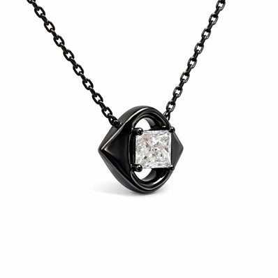 Nocturne Edge Diamond Stud Nacklace