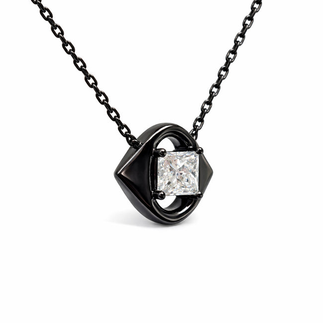 Nocturne Edge Diamond Stud Nacklace