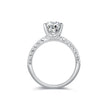悅意系列14K白金四爪群鑲戒指 (1.0ct)