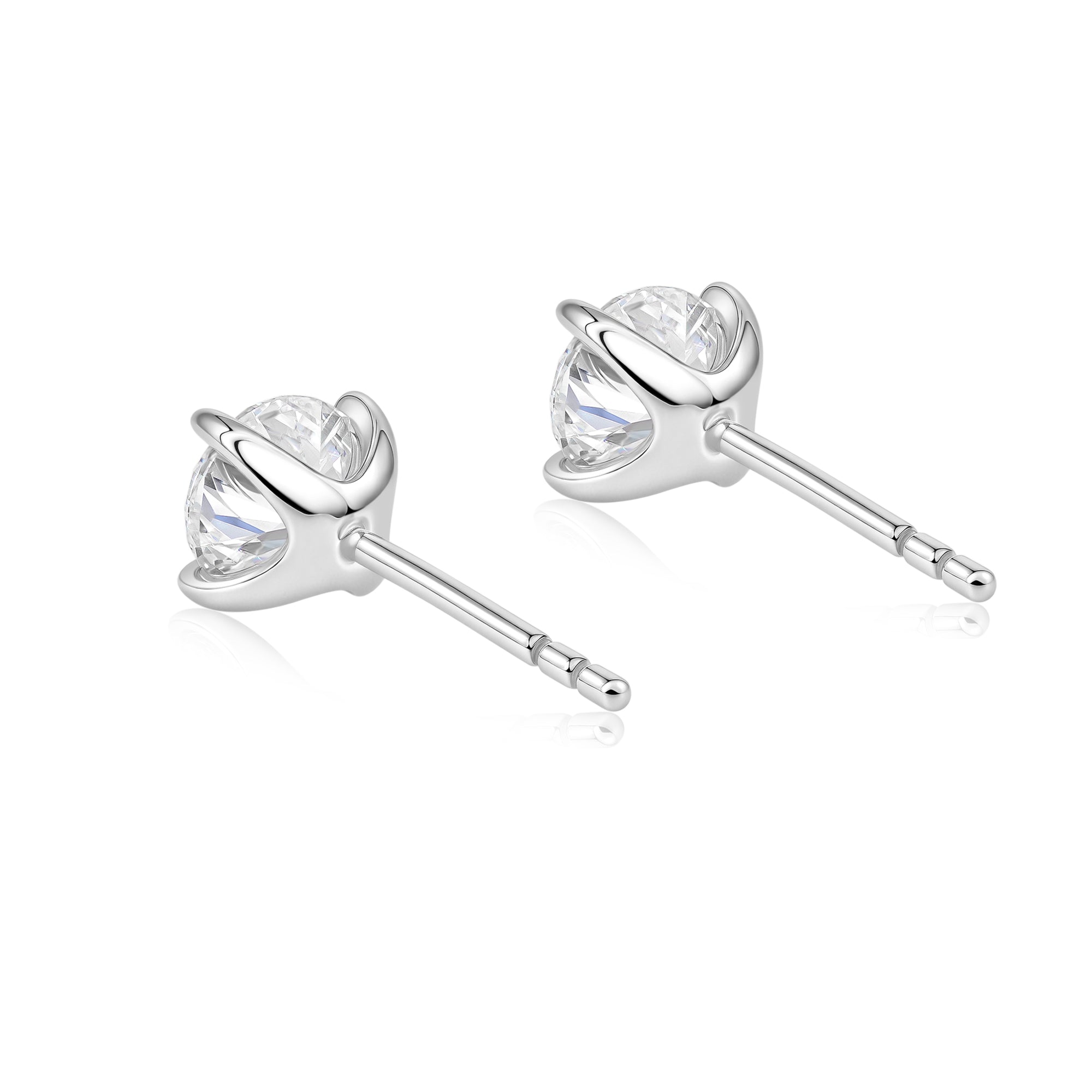 悦意系列四爪钻石耳环  (1.0/2.0/3.0ct)