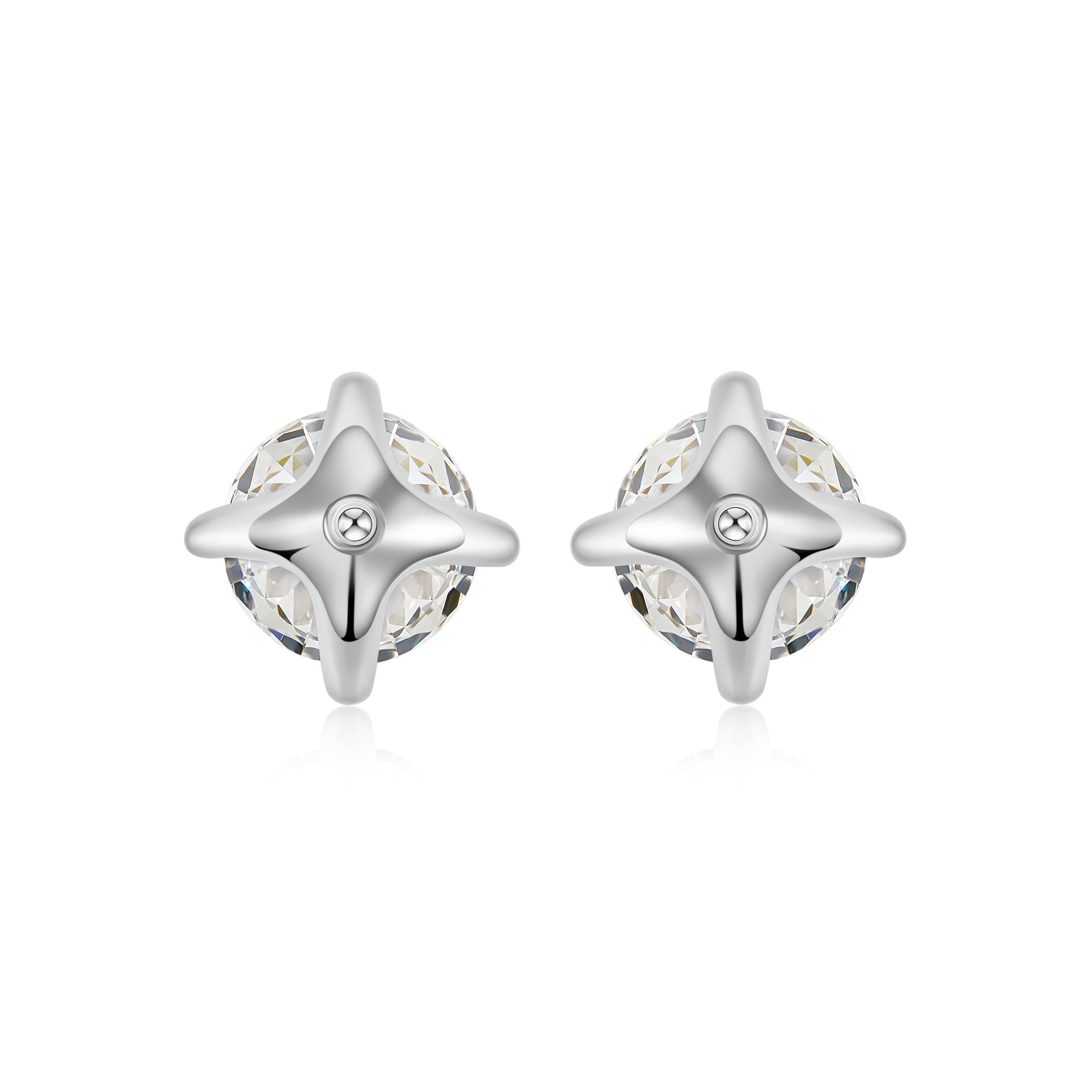悦意系列四爪钻石耳环  (1.0/2.0/3.0ct)
