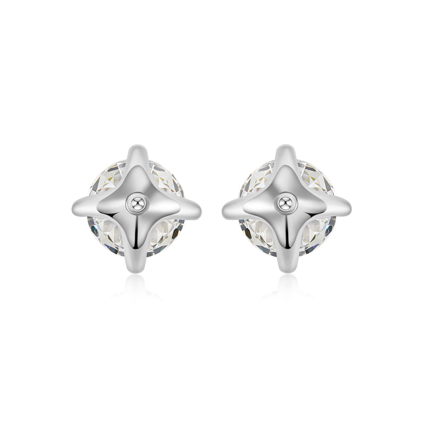 悦意系列四爪钻石耳环  (1.0/2.0/3.0ct)