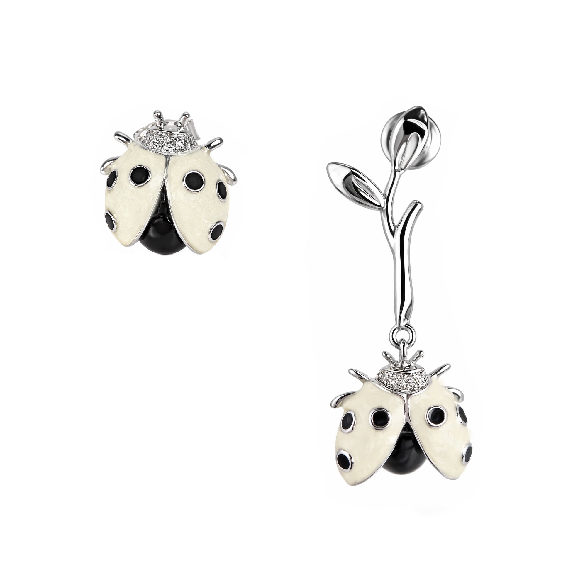Garden Little Knight Asymmetric Stud Earrings